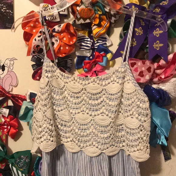 Blue and white pin stripe dress 👗 - Picture 2 of 3